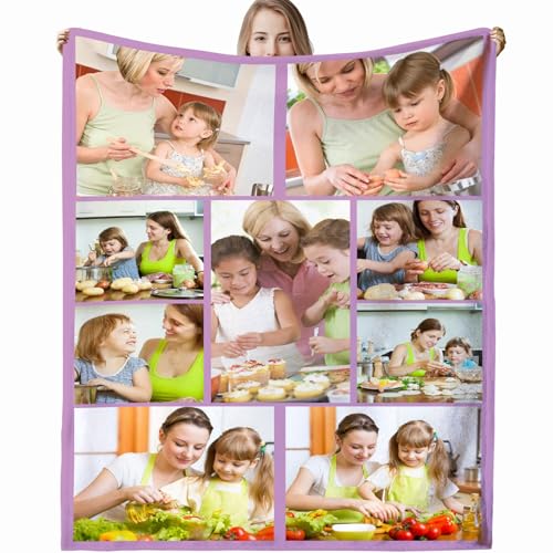 Personalisierte Decke,Decke mit Foto Personalisiert Decke mit Foto, Fotodecke mit Eigenem Foto,Kuscheldecke mit Foto,Decke Selbst Gestalten Foto,Personalisierte Geschenke fur Freundin,Mama,Papa von VICVIK