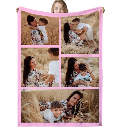 Personalisierte Decke,Decke mit Foto Personalisiert Decke mit Foto, Fotodecke mit Eigenem Foto,Kuscheldecke mit Foto,Decke Selbst Gestalten Foto,Personalisierte Geschenke fur Freundin,Mama,Papa von VICVIK