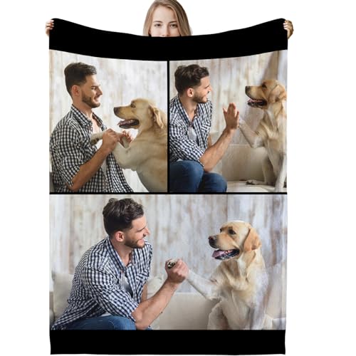 Personalisierte Decke,Decke mit Foto Personalisiert Decke mit Foto, Fotodecke mit Eigenem Foto,Kuscheldecke mit Foto,Decke Selbst Gestalten Foto,Personalisierte Geschenke fur Freundin,Mama,Papa von VICVIK