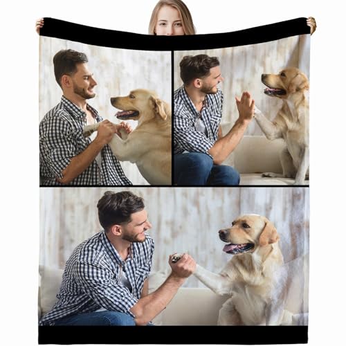 Personalisierte Decke,Decke mit Foto Personalisiert Decke mit Foto, Fotodecke mit Eigenem Foto,Kuscheldecke mit Foto,Decke Selbst Gestalten Foto,Personalisierte Geschenke fur Freundin,Mama,Papa von VICVIK