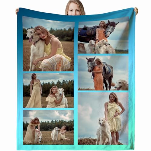 Personalisierte Decke,Decke mit Foto Personalisiert Decke mit Foto, Fotodecke mit Eigenem Foto,Kuscheldecke mit Foto,Decke Selbst Gestalten Foto,Personalisierte Geschenke fur Freundin,Mama,Papa von VICVIK