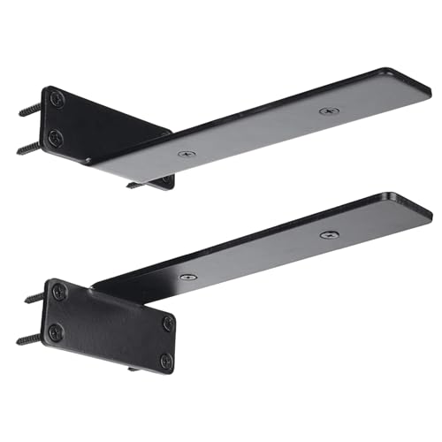 VICVIK Schwebende Regalhalterung, 15,2 cm, versteckte robuste Hardware-Regalhalterung zur Unterstützung von Holzregalen mit schwarzer Pulverbeschichtung, 4 Stück VICVIK Schwebende Regalhalterung, 15,2 cm, versteckte robuste Hardware-Regalhalterung zur Unterstützung von Holzregalen mit schwarzer Pulverbeschichtung, 4 Stück von VICVIK