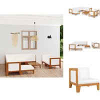 10-tlg. Garten-Lounge-Set mit Kissen Massivholz Akazie - Gartenmöbel - Loungeset - Outdoormöbel - Esstisch - Gartentisch 10-tlg. Garten-Lounge-Set mit Kissen Massivholz Akazie - Gartenmöbel - Loungeset - Outdoormöbel - Esstisch - Gartentisch von VIDAXL