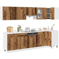 11-tlg. Küchenschrank-Set Altholz-Optik Holzwerkstoff - Vidaxl von VIDAXL