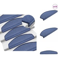 15 Stk. Treppenmatten Blau 65 x 24 x 4 cm - Treppenmatten - Treppenläufer - Trittschutz - Rutschfeste Matte - Stufenmatte 15 Stk. Treppenmatten Blau 65 x 24 x 4 cm - Treppenmatten - Treppenläufer - Trittschutz - Rutschfeste Matte - Stufenmatte von VIDAXL