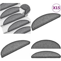15 Stk. Treppenmatten Dunkelgrau 56 x 17 x 3 cm - Treppenmatten - Treppenläufer - Trittschutz - Rutschfeste Matte - Teppich Für Treppen - Home & 15 Stk. Treppenmatten Dunkelgrau 56 x 17 x 3 cm - Treppenmatten - Treppenläufer - Trittschutz - Rutschfeste Matte - Teppich Für Treppen - Home & von VIDAXL