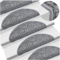 Stufenmatten 15 Stk. 56x17x3 cm Grau Halbrund vidaXL Stufenmatten 15 Stk. 56x17x3 cm Grau Halbrund vidaXL von VIDAXL