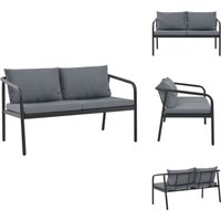 2-Sitzer-Gartenbank mit Auflagen Grau Aluminium - Aluminium Gartenmöbel - Outdoor Sofa - Gartensofa Grau - 2er Set - Lounge Möbel 2-Sitzer-Gartenbank mit Auflagen Grau Aluminium - Aluminium Gartenmöbel - Outdoor Sofa - Gartensofa Grau - 2er Set - Lounge Möbel von VIDAXL