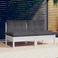 2-Sitzer-Gartensofa mit Anthrazit Kissen Massivholz Kiefer - Vidaxl 2-Sitzer-Gartensofa mit Anthrazit Kissen Massivholz Kiefer - Vidaxl von VIDAXL