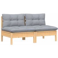 2-Sitzer-Gartensofa mit Grauen Kissen Massivholz Kiefer - Vidaxl 2-Sitzer-Gartensofa mit Grauen Kissen Massivholz Kiefer - Vidaxl von VIDAXL