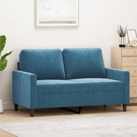 2-Sitzer-Sofa Blau 120 cm Samt - Vidaxl von VIDAXL