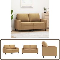 2-Sitzer-Sofa Braun 120 cm Samt - Samtsofa - Wohnzimmersofa - 2er Sofa - Braunes Sofa - Couchtisch 2-Sitzer-Sofa Braun 120 cm Samt - Samtsofa - Wohnzimmersofa - 2er Sofa - Braunes Sofa - Couchtisch von VIDAXL