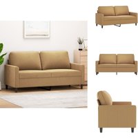2-Sitzer-Sofa Braun 140 cm Samt - Samtsofa - Couchtisch - Wohnzimmersofa - Sessel - Ledercouch 2-Sitzer-Sofa Braun 140 cm Samt - Samtsofa - Couchtisch - Wohnzimmersofa - Sessel - Ledercouch von VIDAXL