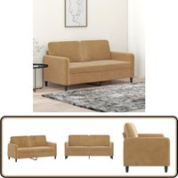 2-Sitzer-Sofa Braun 140 cm Samt - Samtsofa - Wohnzimmersofa - 2er Sofa - Braunes Sofa - Couchtisch 2-Sitzer-Sofa Braun 140 cm Samt - Samtsofa - Wohnzimmersofa - 2er Sofa - Braunes Sofa - Couchtisch von VIDAXL