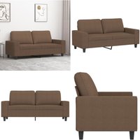 2-Sitzer-Sofa Braun 140 cm Stoff - Couch - 2-Sitzer Sofa - Wohncouch - Leder Sofa - Polstermöbel - Home & Living 2-Sitzer-Sofa Braun 140 cm Stoff - Couch - 2-Sitzer Sofa - Wohncouch - Leder Sofa - Polstermöbel - Home & Living von VIDAXL