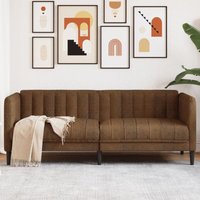 2-Sitzer Sofa Braun Kunstleder Wildleder-Optik - Vidaxl von VIDAXL