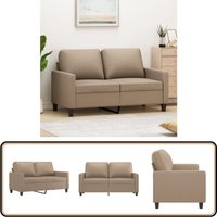Vidaxl - 2-Sitzer-Sofa Cappuccino-Braun 120 cm Kunstleder - 2-Sitzer Sofa - Couch - Wohnzimmersofa - Lederlook - Braun von VIDAXL