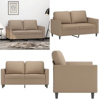 2-Sitzer-Sofa Cappuccino-Braun 120 cm Kunstleder - Couch - 2-Sitzer Sofa - Polstercouch - Wohnzimmersofa - Lederlook Sofa - Home & Living 2-Sitzer-Sofa Cappuccino-Braun 120 cm Kunstleder - Couch - 2-Sitzer Sofa - Polstercouch - Wohnzimmersofa - Lederlook Sofa - Home & Living von VIDAXL