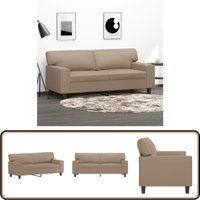 Vidaxl - 2-Sitzer-Sofa Cappuccino-Braun 140 cm Kunstleder - Couch - 2er Sessel - Wohnzimmersofa - Ledercouch - Designcouch Vidaxl - 2-Sitzer-Sofa Cappuccino-Braun 140 cm Kunstleder - Couch - 2er Sessel - Wohnzimmersofa - Ledercouch - Designcouch von VIDAXL