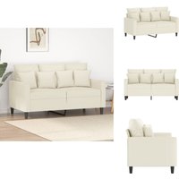 Vidaxl - 2-Sitzer-Sofa Creme 120 cm Samt - Samtsofa - Couch - Wohnzimmersofa - Creme Sofa - Modernes Sofa Vidaxl - 2-Sitzer-Sofa Creme 120 cm Samt - Samtsofa - Couch - Wohnzimmersofa - Creme Sofa - Modernes Sofa von VIDAXL