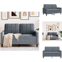 2-Sitzer-Sofa Dunkelgrau 120 cm Samt - Samtsofa - Wohnzimmersofa - 2-Sitzer Sofa - Grau Sofa - Modernes Sofa von VIDAXL