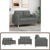 2-Sitzer-Sofa Dunkelgrau 120 cm Stoff - Couch - 2-Sitzer Sofa - Wohnzimmersofa - Grau Sofa - Modernes Sofa 2-Sitzer-Sofa Dunkelgrau 120 cm Stoff - Couch - 2-Sitzer Sofa - Wohnzimmersofa - Grau Sofa - Modernes Sofa von VIDAXL