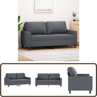2-Sitzer-Sofa Dunkelgrau 140 cm Samt - Samtsofa - Wohnzimmersofa - 2er Sofa - Grau Sofa - Modernes Sofa 2-Sitzer-Sofa Dunkelgrau 140 cm Samt - Samtsofa - Wohnzimmersofa - 2er Sofa - Grau Sofa - Modernes Sofa von VIDAXL