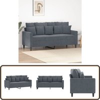 2-Sitzer-Sofa Dunkelgrau 140 cm Samt - Vidaxl von VIDAXL