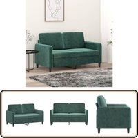 2-Sitzer-Sofa Dunkelgrün 120 cm Samt - Samtsofa - Couchtisch - Wohnzimmersofa - Gemütliches Sofa - Modernes Sofa 2-Sitzer-Sofa Dunkelgrün 120 cm Samt - Samtsofa - Couchtisch - Wohnzimmersofa - Gemütliches Sofa - Modernes Sofa von VIDAXL