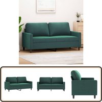 2-Sitzer-Sofa Dunkelgrün 140 cm Samt - Samtsofa - Wohnzimmersofa - 2er Sofa - Dunkelgrünes Sofa - Modernes Sofa von VIDAXL