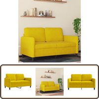 2-Sitzer-Sofa Gelb 120 cm Samt - Samtsofa - Couch Gelb - Wohnzimmersofa - 2-Sitzer Sofa - Modernes Sofa 2-Sitzer-Sofa Gelb 120 cm Samt - Samtsofa - Couch Gelb - Wohnzimmersofa - 2-Sitzer Sofa - Modernes Sofa von VIDAXL