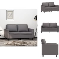 2-Sitzer-Sofa Grau 120 cm Kunstleder - Couch - 2-Sitzer Sofa - Wohnlandschaft - Ledercouch - Grau Sofa 2-Sitzer-Sofa Grau 120 cm Kunstleder - Couch - 2-Sitzer Sofa - Wohnlandschaft - Ledercouch - Grau Sofa von VIDAXL