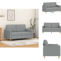 2-Sitzer-Sofa Hellgrau 120 cm Stoff - Couch - 2-Sitzer Sofa - Wohnzimmersofa - Grau Sofa - Modernes Sofa 2-Sitzer-Sofa Hellgrau 120 cm Stoff - Couch - 2-Sitzer Sofa - Wohnzimmersofa - Grau Sofa - Modernes Sofa von VIDAXL