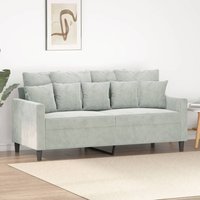 2-Sitzer-Sofa Hellgrau 140 cm Samt - Vidaxl 2-Sitzer-Sofa Hellgrau 140 cm Samt - Vidaxl von VIDAXL