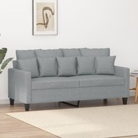 Vidaxl - 2-Sitzer-Sofa Hellgrau 140 cm Stoff 14789 von VIDAXL