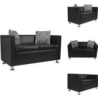 Vidaxl - 2-Sitzer-Sofa Kunstleder Schwarz - 2-Sitzer Sofa - Couch - Wohnlandschaft - Ledercouch - Schwarzes Sofa von VIDAXL