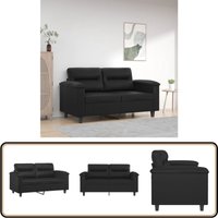 2-Sitzer-Sofa Schwarz 120 cm Kunstleder - 2-Sitzer Sofa - Schwarzes Sofa - Leder Sofa - Wohnzimmersofa - Modernes Sofa 2-Sitzer-Sofa Schwarz 120 cm Kunstleder - 2-Sitzer Sofa - Schwarzes Sofa - Leder Sofa - Wohnzimmersofa - Modernes Sofa von VIDAXL