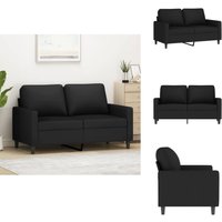 2-Sitzer-Sofa Schwarz 120 cm Samt - Samtsofa - 2-Sitzer Sofa - Schwarzes Sofa - Wohnzimmersofa - Modernes Sofa 2-Sitzer-Sofa Schwarz 120 cm Samt - Samtsofa - 2-Sitzer Sofa - Schwarzes Sofa - Wohnzimmersofa - Modernes Sofa von VIDAXL