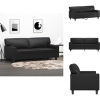 2-Sitzer-Sofa Schwarz 140 cm Kunstleder - 2-Sitzer Sofa - Schwarzes Sofa - Leder Sofa - Wohnzimmersofa - Couchtisch 2-Sitzer-Sofa Schwarz 140 cm Kunstleder - 2-Sitzer Sofa - Schwarzes Sofa - Leder Sofa - Wohnzimmersofa - Couchtisch von VIDAXL