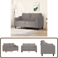 Vidaxl - 2-Sitzer-Sofa Taupe 140 cm Stoff - Couch - 2-Sitzer Sofa - Wohncouch - Polstermöbel - Lounge Möbel Vidaxl - 2-Sitzer-Sofa Taupe 140 cm Stoff - Couch - 2-Sitzer Sofa - Wohncouch - Polstermöbel - Lounge Möbel von VIDAXL
