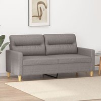 Vidaxl - 2-Sitzer-Sofa Taupe 140 cm Stoff von VIDAXL