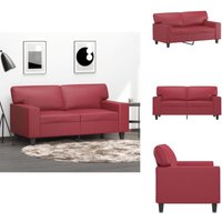 2-Sitzer-Sofa Weinrot 120 cm Kunstleder - 2-Sitzer Sofa - Couch - Wohnzimmersofa - Ledercouch - Samtcouch 2-Sitzer-Sofa Weinrot 120 cm Kunstleder - 2-Sitzer Sofa - Couch - Wohnzimmersofa - Ledercouch - Samtcouch von VIDAXL