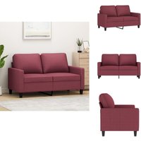 2-Sitzer-Sofa Weinrot 120 cm Stoff - Couch - 2-Sitzer Sofa - Wohnzimmersofa - Weinrot Sofa - Lederlook Sofa 2-Sitzer-Sofa Weinrot 120 cm Stoff - Couch - 2-Sitzer Sofa - Wohnzimmersofa - Weinrot Sofa - Lederlook Sofa von VIDAXL