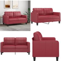 2-Sitzer-Sofa Weinrot 140 cm Kunstleder - 2-Sitzer Sofa - Weinrot Sofa - Leder Sofa - Wohnzimmersofa - Lounge Sofa - Home & Living 2-Sitzer-Sofa Weinrot 140 cm Kunstleder - 2-Sitzer Sofa - Weinrot Sofa - Leder Sofa - Wohnzimmersofa - Lounge Sofa - Home & Living von VIDAXL