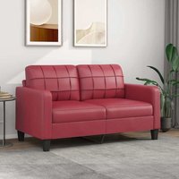 Vidaxl - 2-Sitzer-Sofa Weinrot 140 cm Kunstleder von VIDAXL