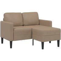 2-Sitzer-Sofa mit Chaiselongue L-Form Cappuccino-Braun 125 cm Vidaxl von VIDAXL