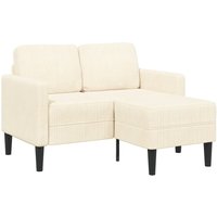 2-Sitzer-Sofa mit Chaiselongue L-Form Creme 125 cm Leinen - Vidaxl 2-Sitzer-Sofa mit Chaiselongue L-Form Creme 125 cm Leinen - Vidaxl von VIDAXL