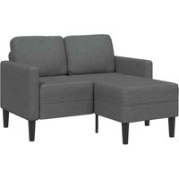 2-Sitzer-Sofa mit Chaiselongue L-Form Dunkelgrau 125 cm Stoff - Vidaxl 2-Sitzer-Sofa mit Chaiselongue L-Form Dunkelgrau 125 cm Stoff - Vidaxl von VIDAXL