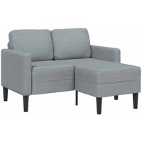 2-Sitzer-Sofa mit Chaiselongue L-Form Hellgrau 125 cm Stoff - Vidaxl 2-Sitzer-Sofa mit Chaiselongue L-Form Hellgrau 125 cm Stoff - Vidaxl von VIDAXL