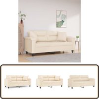 2-Sitzer-Sofa mit Kissen Beige 140 cm Mikrofasergewebe - Mikrofaser Sofa - Beige Sofa - Wohnzimmersofa - Gemütliches Sofa - Couchtisch 2-Sitzer-Sofa mit Kissen Beige 140 cm Mikrofasergewebe - Mikrofaser Sofa - Beige Sofa - Wohnzimmersofa - Gemütliches Sofa - Couchtisch von VIDAXL